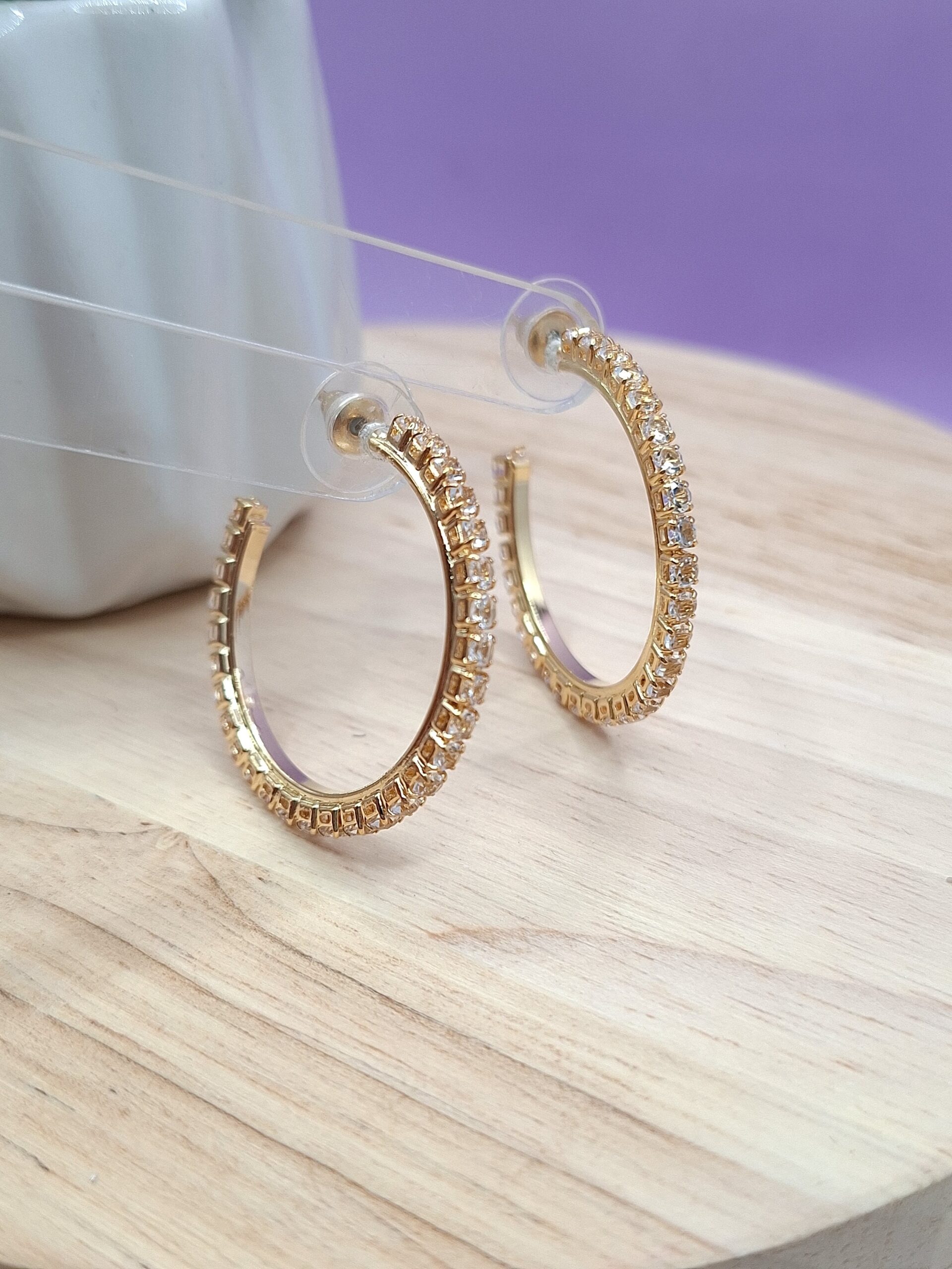 Aros fantasia semi argollas brillo(30mm)
